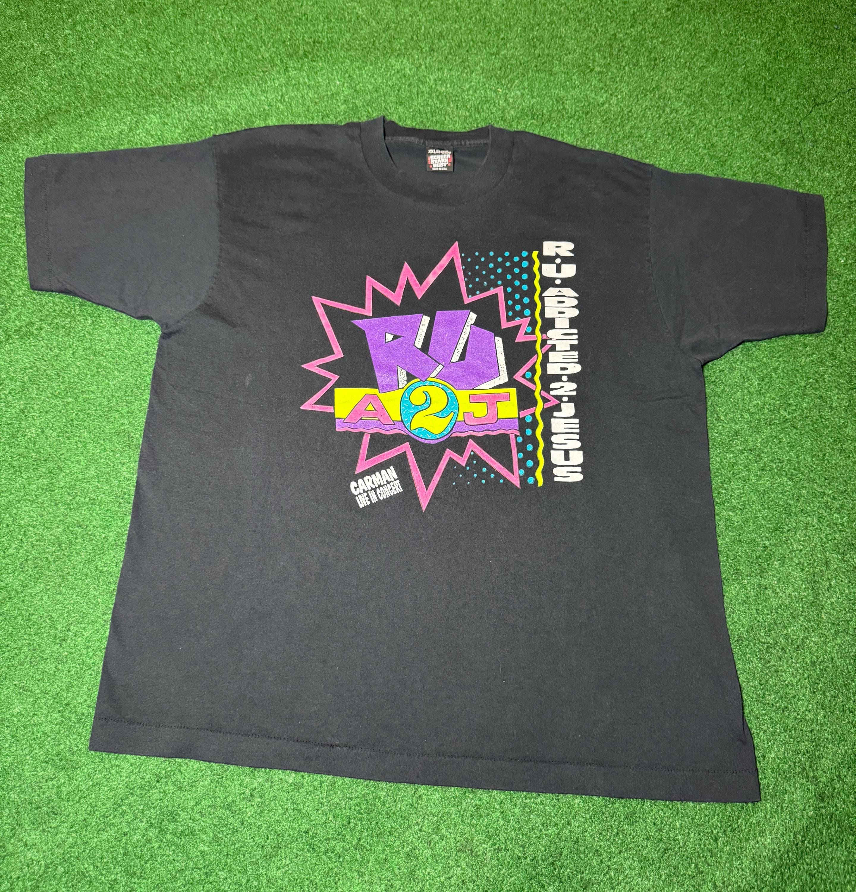 90年代カーマン・R・U アディクテッド・トゥ・ジーザスTシャツ