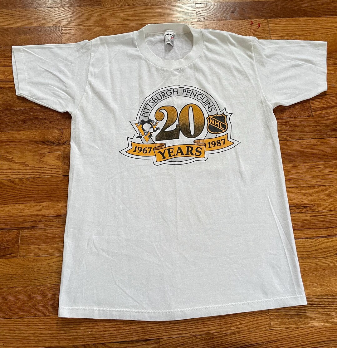 Vintage 1987 Pittsburgh Penguins 20th Anniversary T-shirt (size Large) -  Etsy Israel, image size:1080x1115