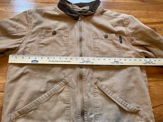 Distressed 90s Workmans Coat Lined Sherpa Vintage Rare Jacket Wolverine Stained Large Beautiful One of a Kind Corduroy Collar Etsy