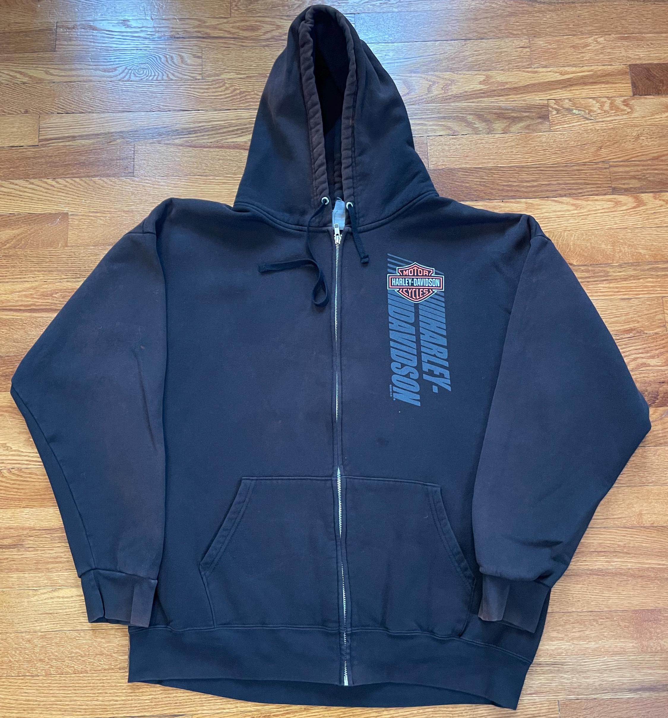 Vintage Harley Davidson Zip Hoodie - Etsy Vintage Harley Davidson Zip Hoodie - Etsy