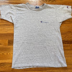 80s paint splattered grey Champion t-shirt rare classic 90s hypebeast distressed streetwear reverse weave sweatshirt old school nba