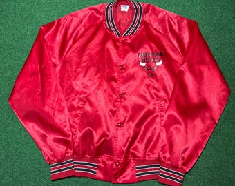 Chicago Bulls Vintage 80s Chalk Line Satin Bomber Jacket - NBA