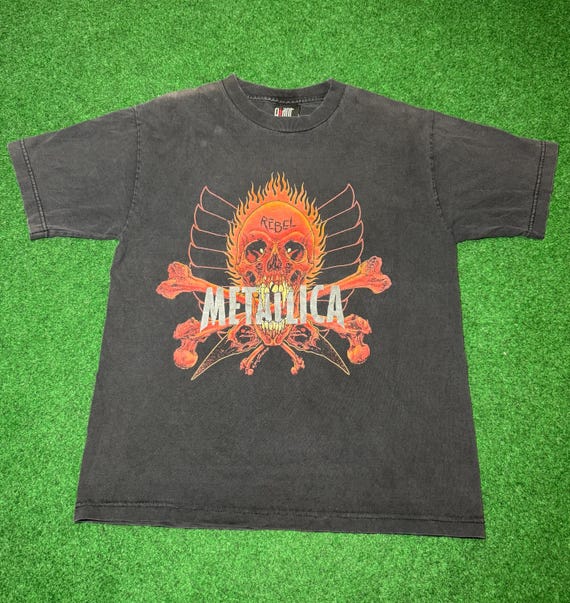 RARE 90s Metallica Pushead Vintage T-shirt Ozzfest Tour Medium