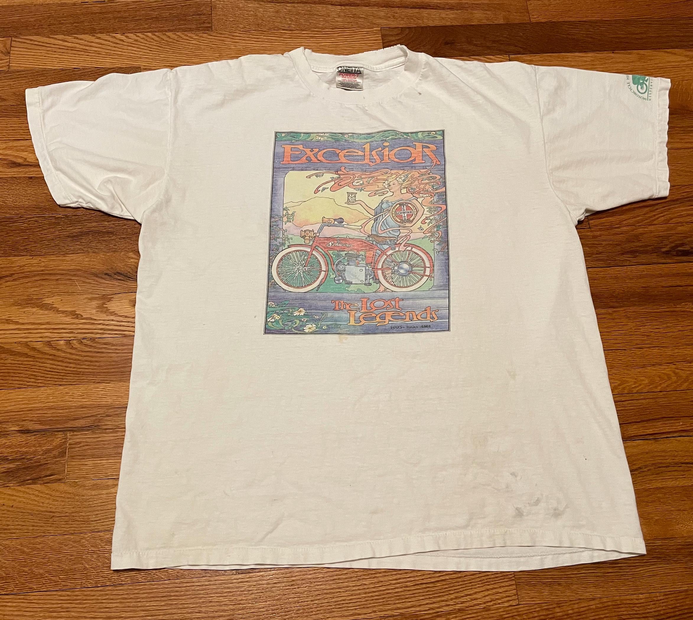 90年代ヴィンテージ シュウィン 自転車 Tシャツ：「エクセルシオール 