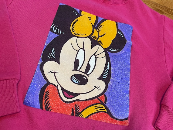 90s Minnie Mouse Vintage Pink Crewneck Sweatshirt Sweater