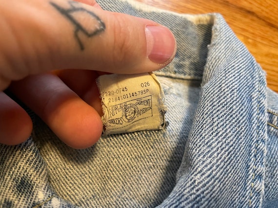 70s/80s distressed Lee denim jean jacket made in … - image 6