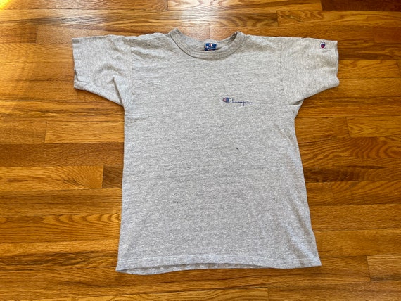 80s paint splattered grey Champion t-shirt rare c… - image 1