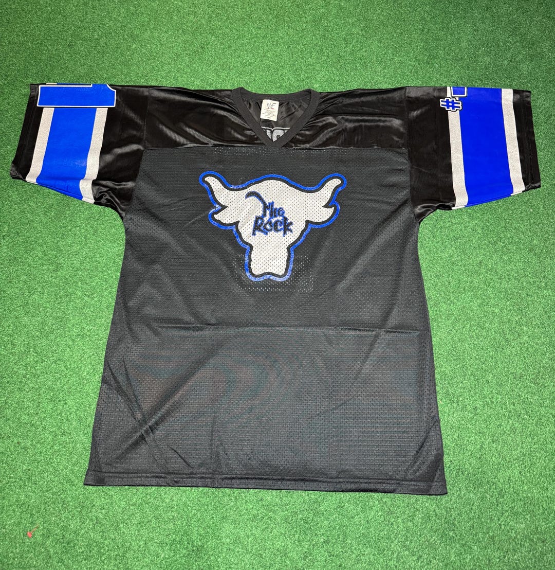90s the Rock Jersey WWF Rare Vintage Wrestling Electrifying XXL 2XL ...
