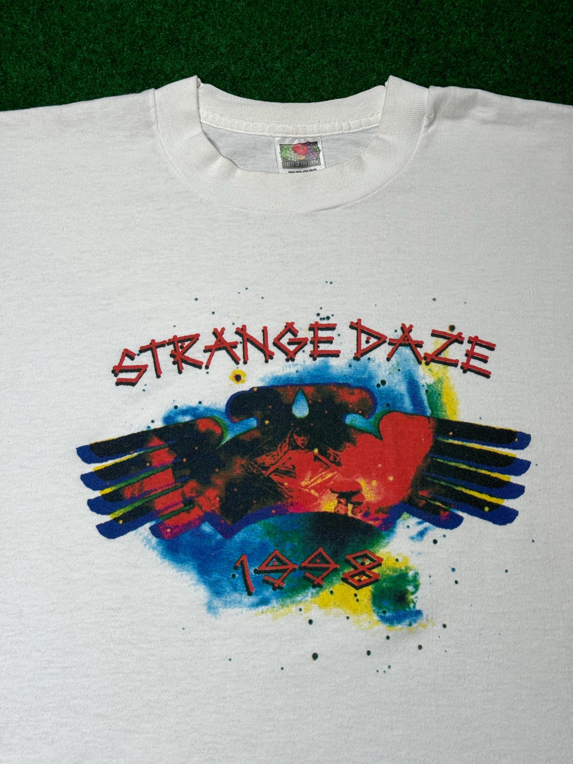 90s 1998 Strange Daze Vintage Music Festival T-shirt Rare