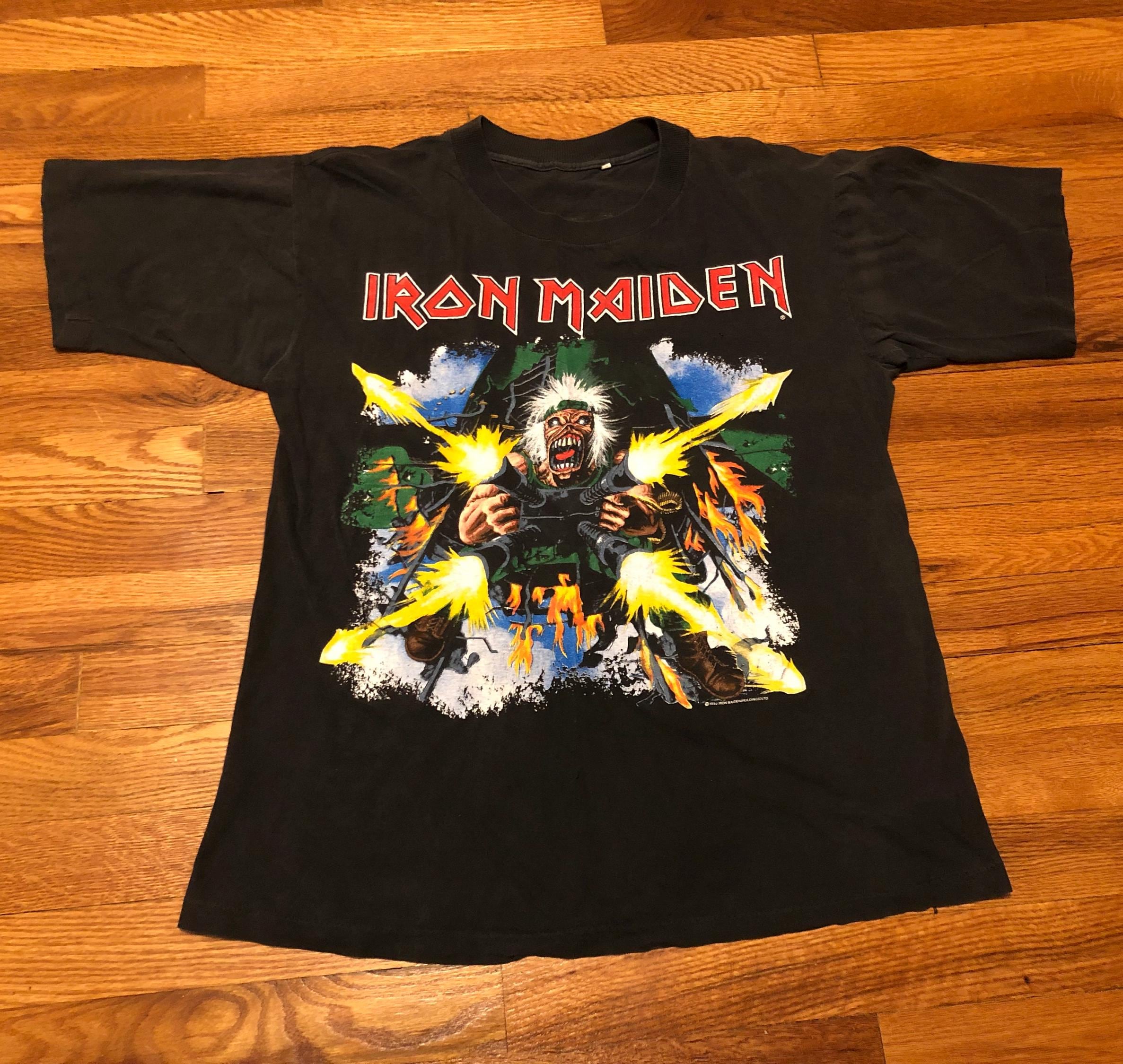 1990 Iron Maiden “shoot the Fucker” T-shirt, Vintage Tour Tee - Etsy