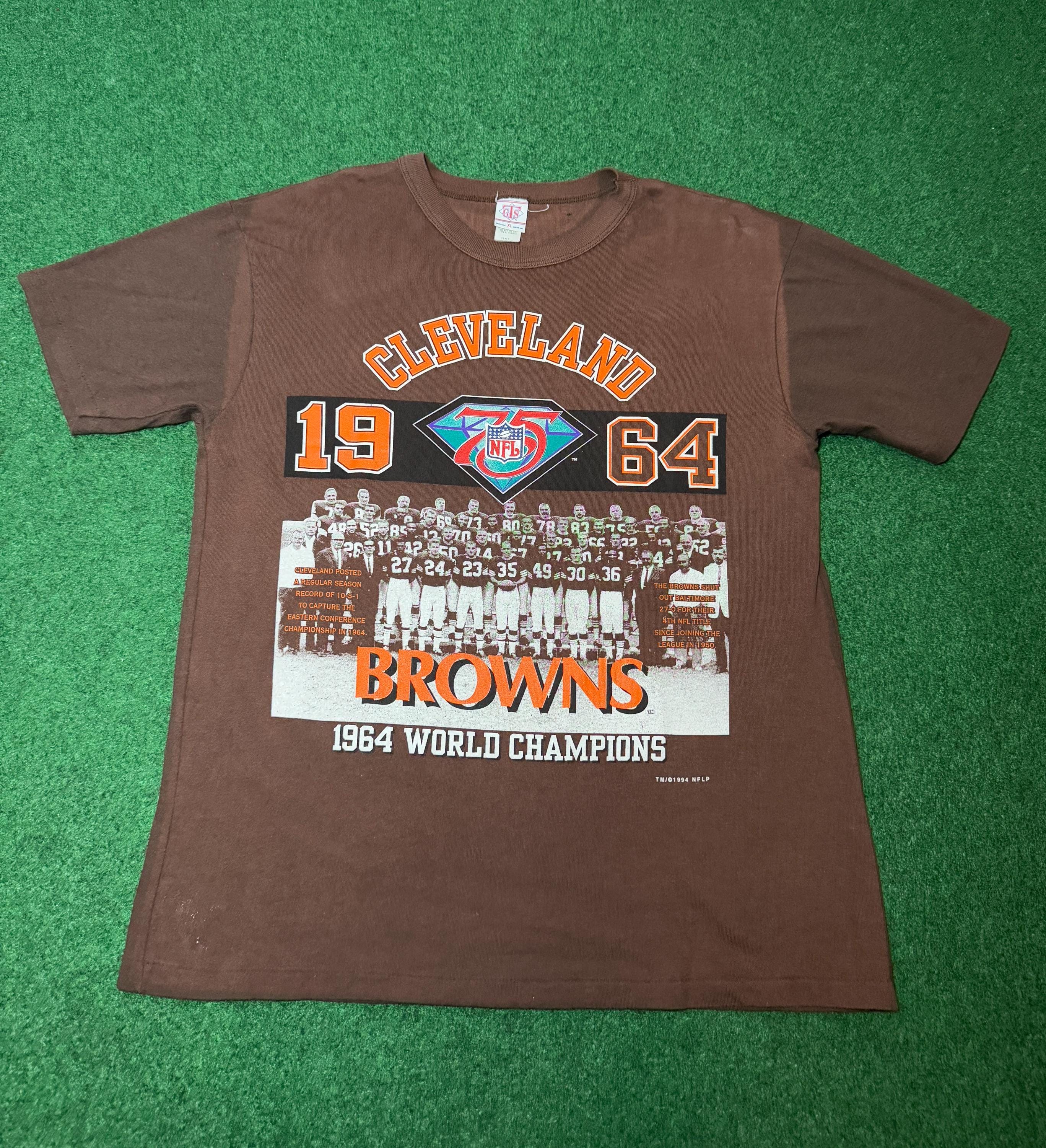 1994 90s Cleveland Browns Dawg Pound T-shirt 1964 World Champions