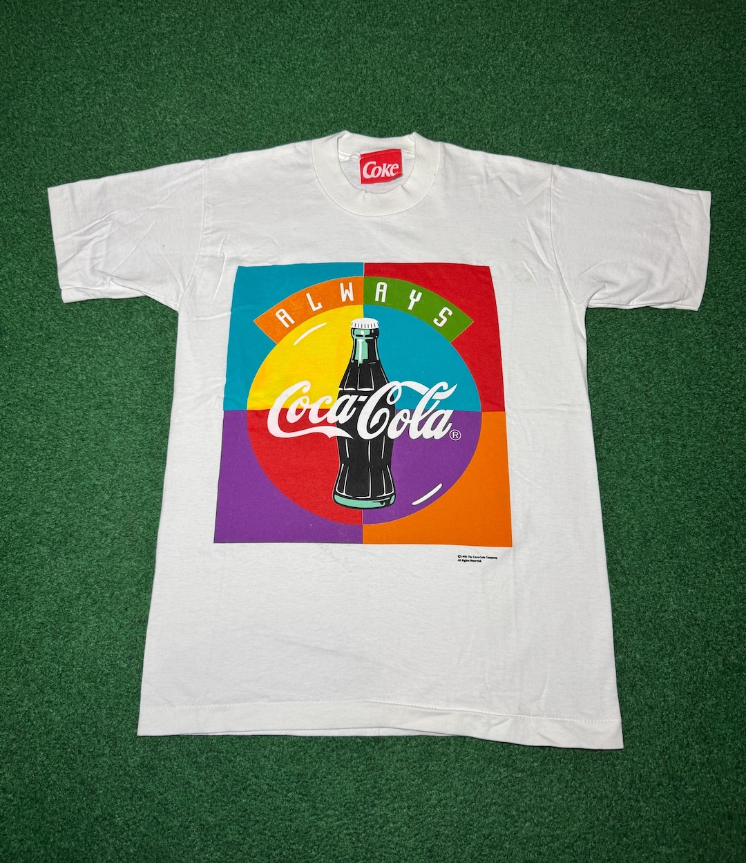 90s coca cola Tシャツ　USA製 Vintage 90s Coca Cola Pop Art T-shirt, Soda Coke, Size Medium - Etsy