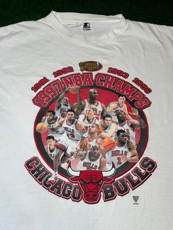 Vintage 1997 Chicago Bulls NBA Champs T-shirt, Dennis Rodman XL