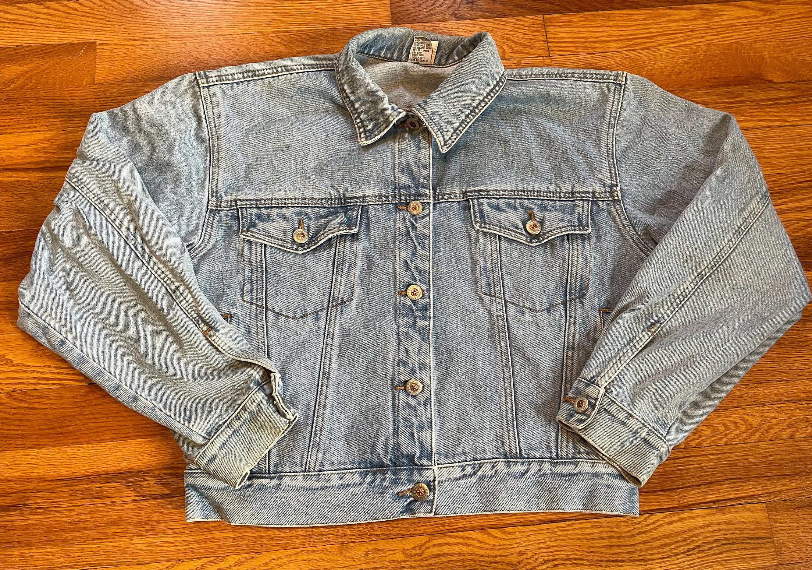 90年代風 ザナ・ディ クロップド ライトウォッシュ デニムジャケット