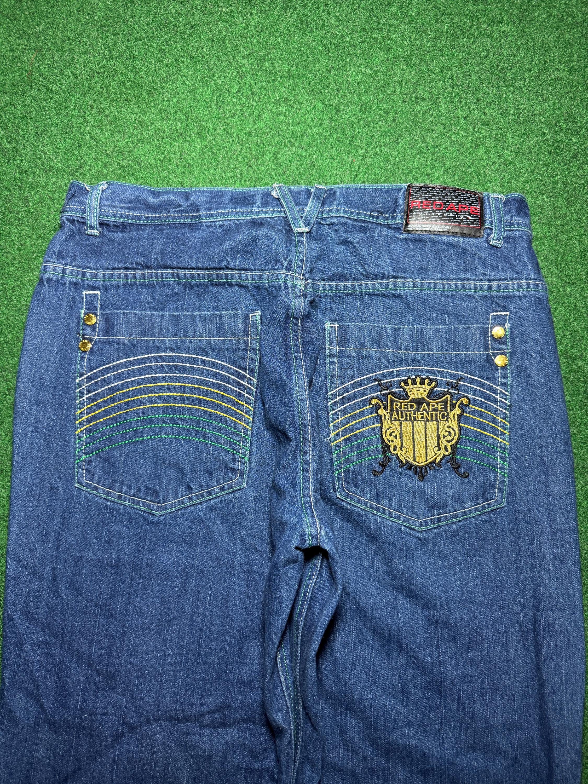 Y2K Red Ape Baggy Jeans, Size 38x32 - Etsy