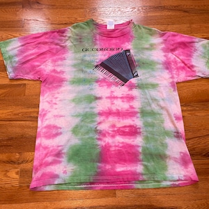 90s tie dye Accordion vintage t-shirt rare music musician one of a kind 1985 weird Al