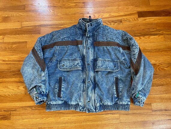 Acid wash jean jacket 80s deals
