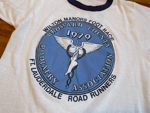 70s Marathon Racing ringer t-shirt paper thin mil… - image 2