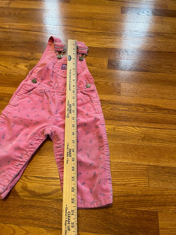 Vintage Oshkosh B'gosh Floral Corduroy Overalls Romper, 18 Months