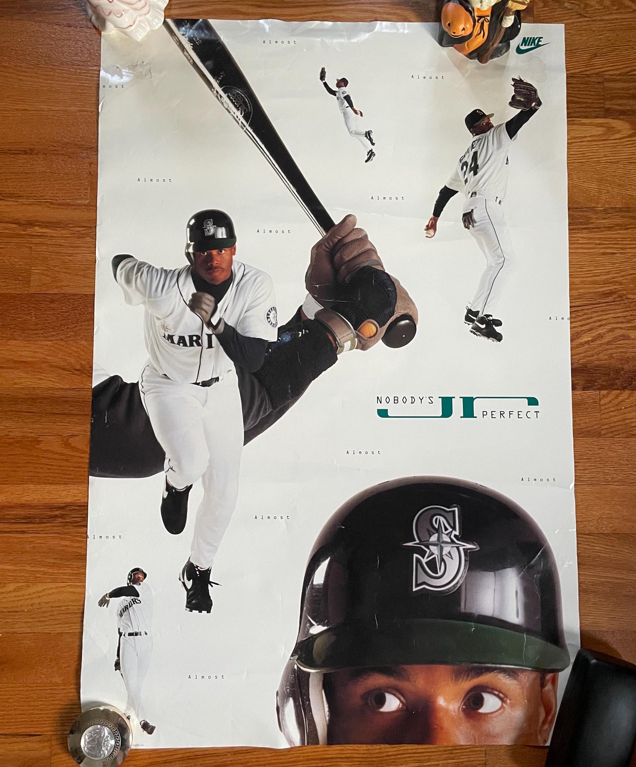 激レア未使用 グリフィー マリナーズ1994年 ポスター GRIFFEY MLB RARE Nike Ken Griffey Jr. Nobody's Perfect Poster Seattle