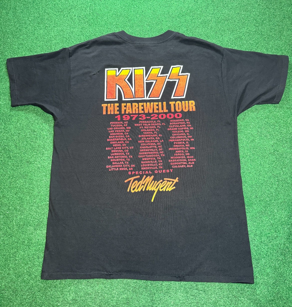 2000 Kiss Farewell Tour Vintage T-shirt Rare Version With