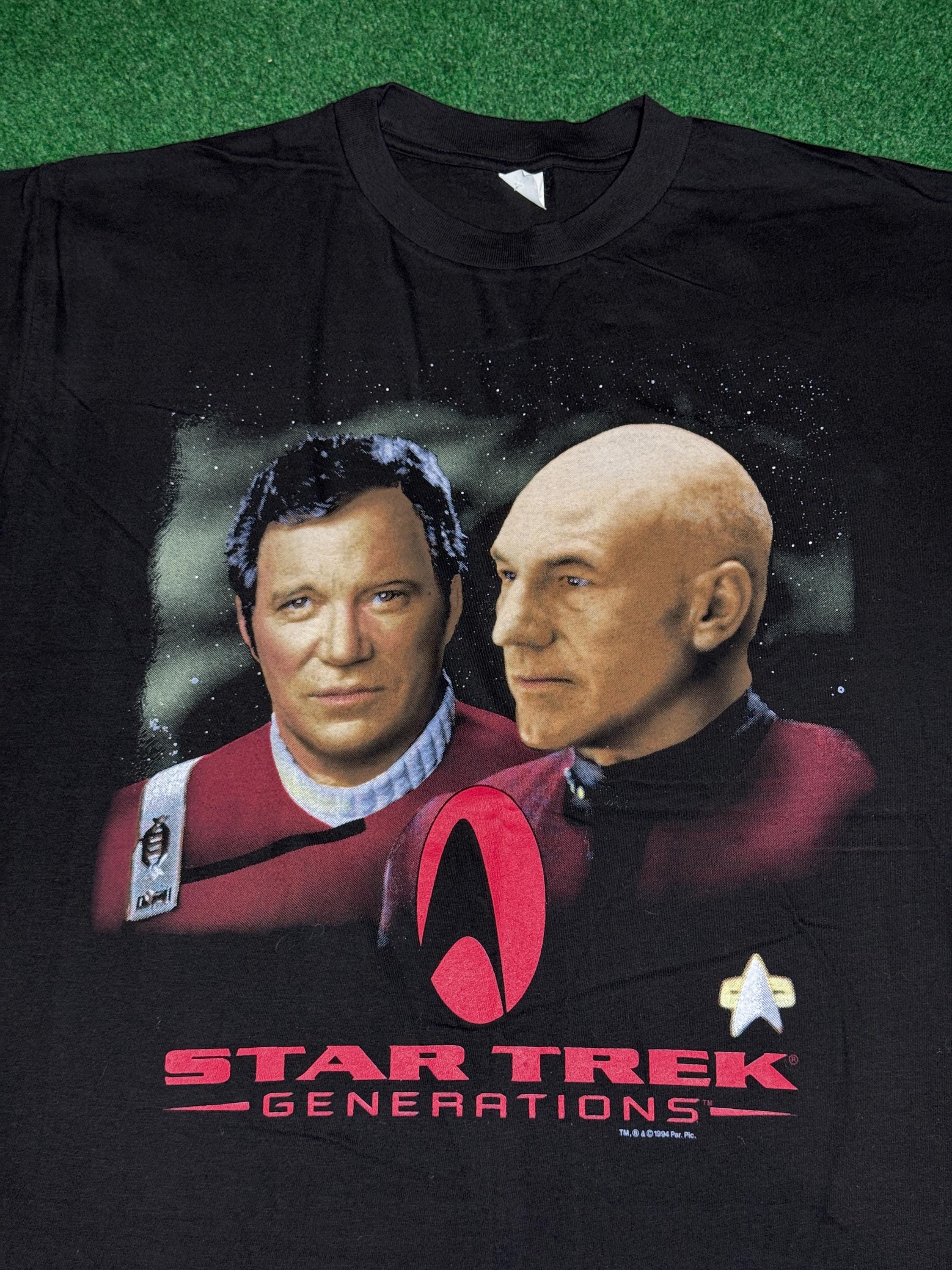 1994 90s Star Trek Generations Movie Promo T-shirt Rare Vintage 