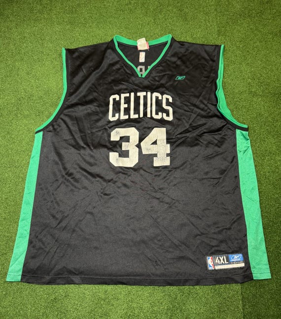 celtics 34 pierce ゲームシャツ　NBA Reebok バスケ Paul Pierce #34 Boston Celtics Vintage Reebok Black Jersey