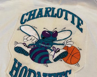 Vintage 90s Charlotte Hornets Sweatshirt Crewneck Big