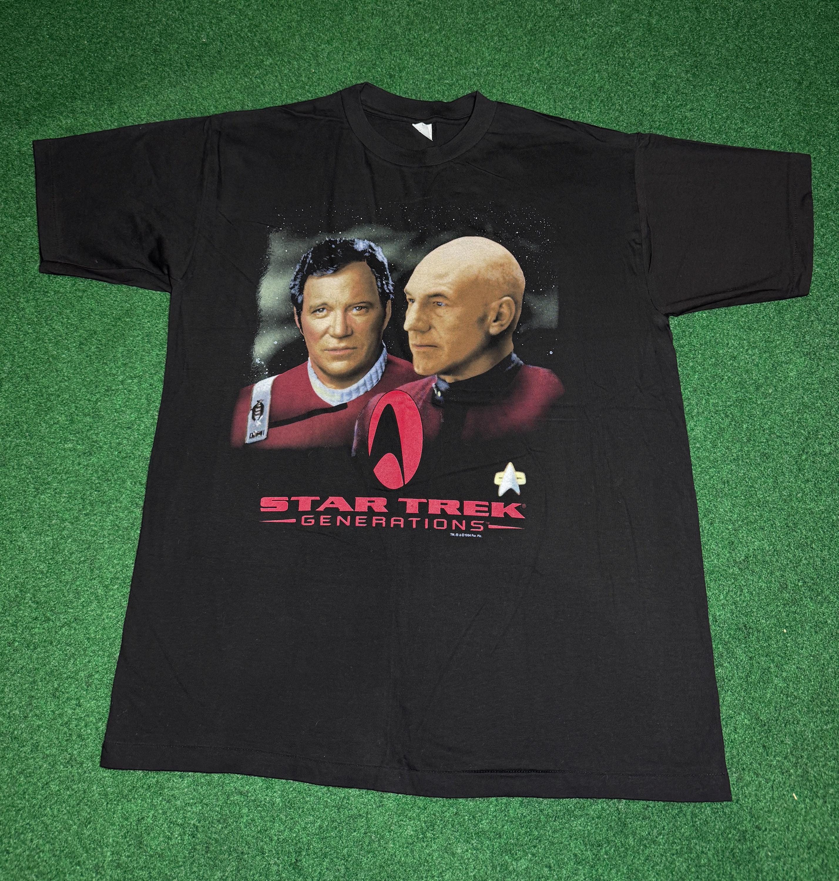 1994 90s Star Trek Generations Movie Promo T-shirt Rare Vintage 