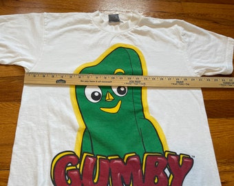 incredible 90s Gumby vintage t-shirt rare huge print 1994 cartoon hypebeast hipster single stitch large
