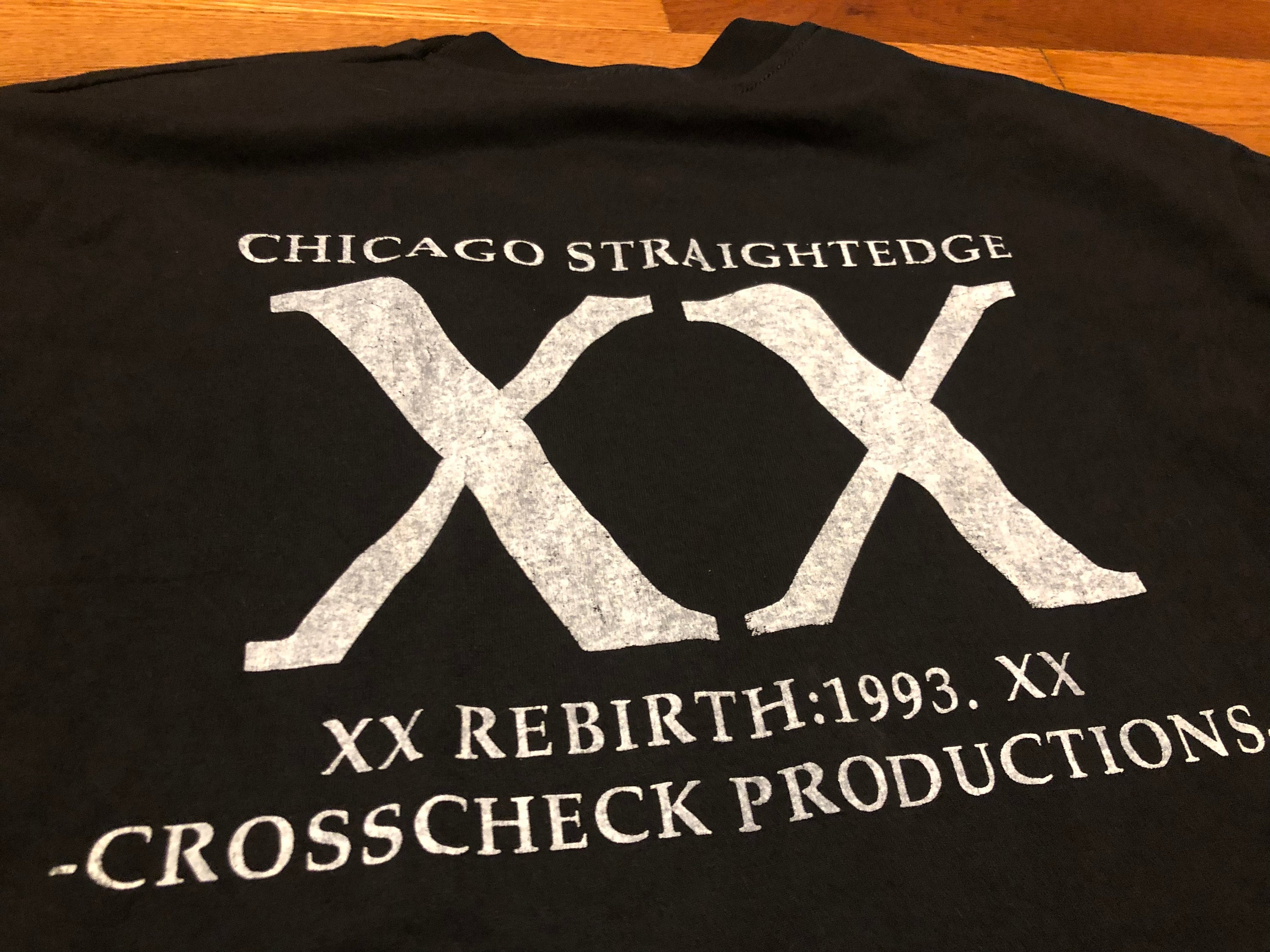 1993 Chicago Straight Edge T-shirt, Vintage Hardcore Band Tee, XL 