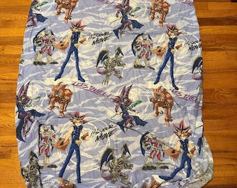 1996 90s Yugioh Fitted Sheets Rare Vintage Bedding Fabric Anime Yu