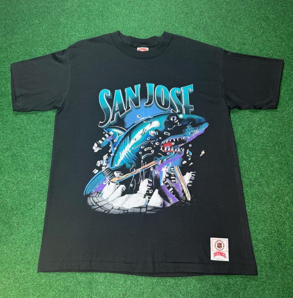 San jose sharks black cat shirt hotsell