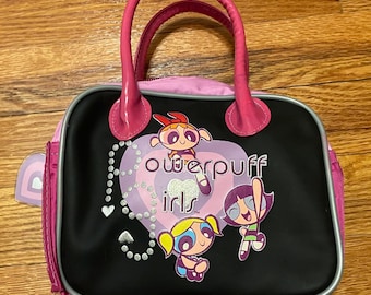little 90s Powerpuff Girls handbag purse pink black Cartoon Network 2001 shirt Y2K kids Fanny pack courage the cowardly dog Rugrats gift htf