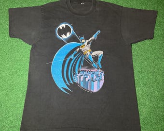 gek Batman-strip T-shirt jaren 80 uit 1988, zeldzaam Dark Knight Tim Burton XL Superman