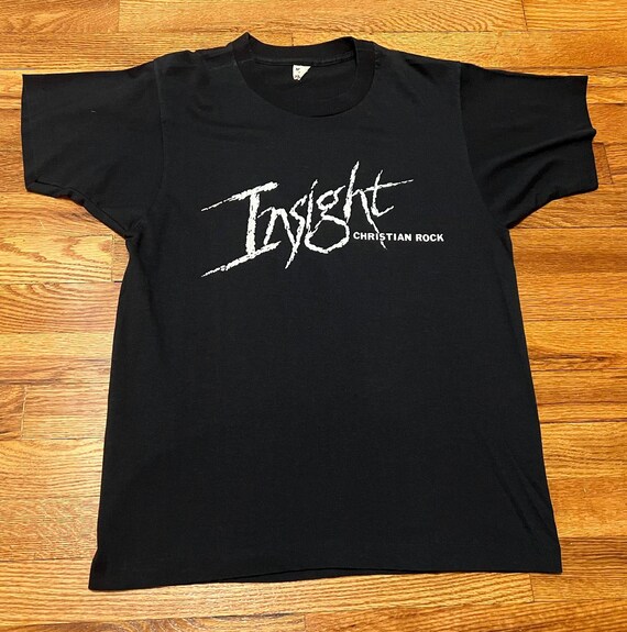 Vintage Insight Christian Rock T-shirt, 80s Band Tee (size Medium