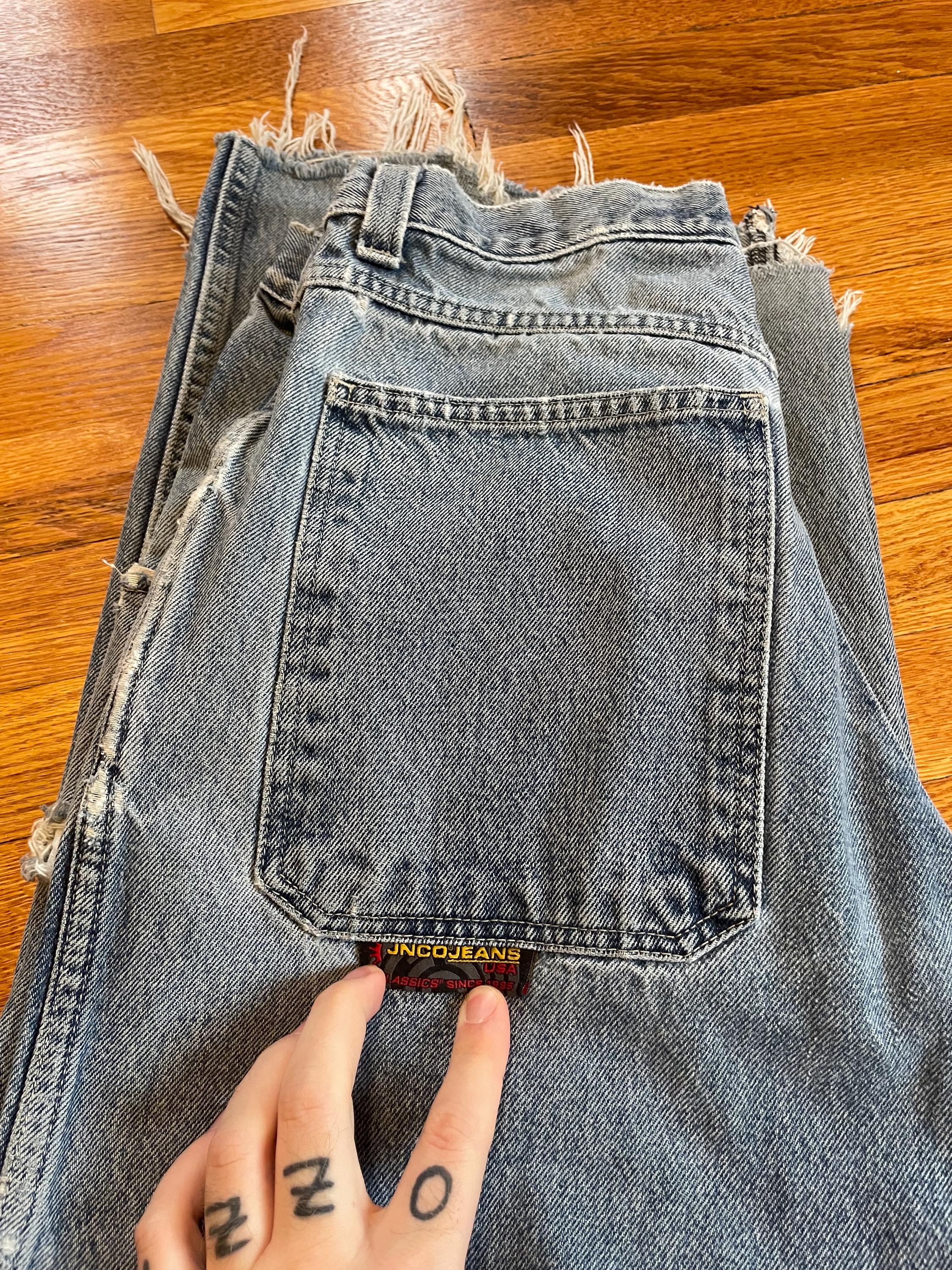 Vintage 90s JNCO Crown Jeans 34x26, Baggy Skater Denim - Etsy Canada