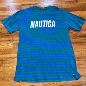90s Nautica striped vintage t-shirt rare awesome colors guess style designer fashion party preppy cool unique sailing gear Lil yachty cool