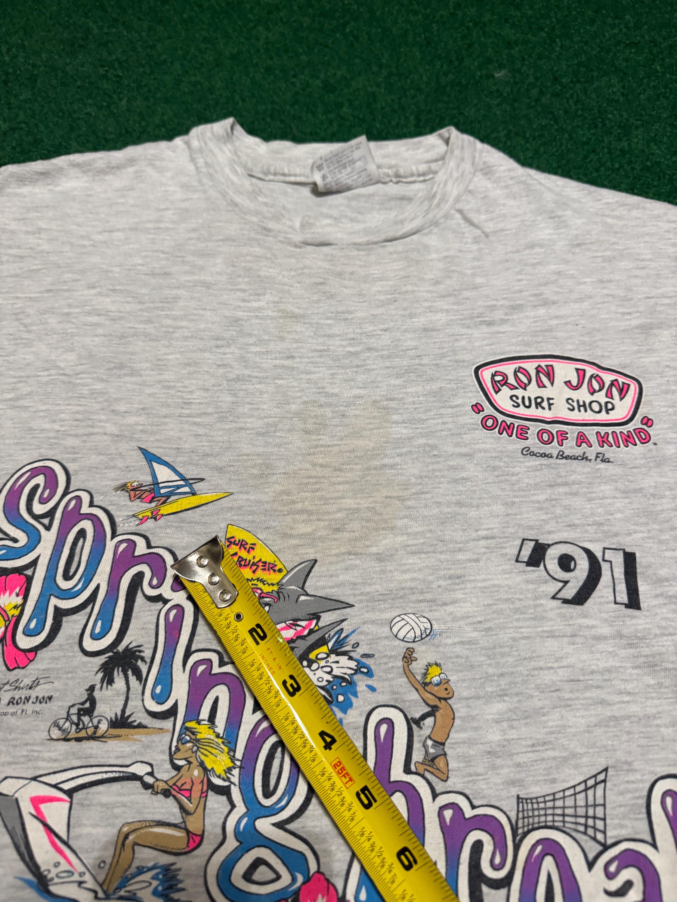 Vintage 90s Ron Jon Surf Shop T-shirt, Spring Break Korky Shark