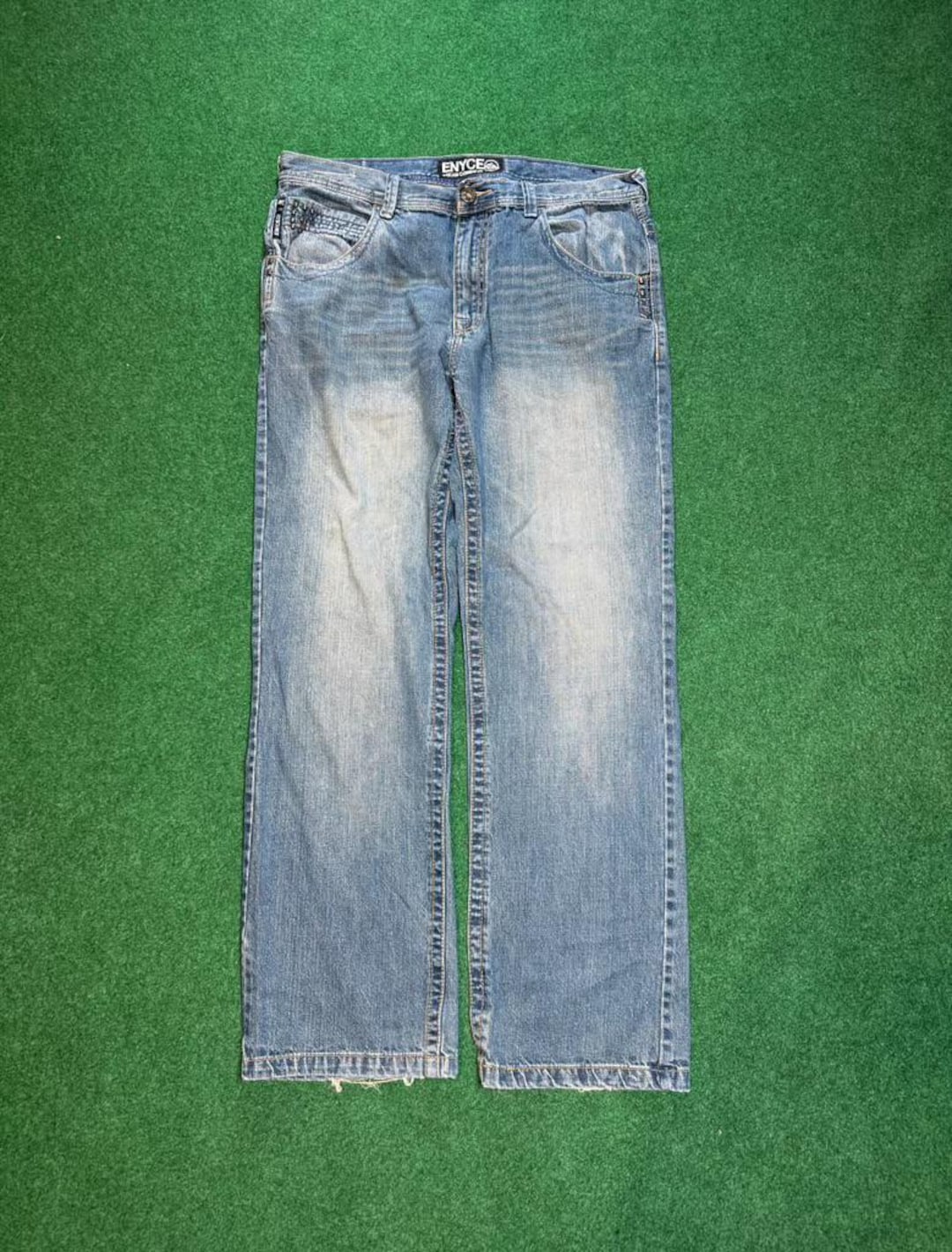 Y2K Baggy Enyce Jeans Pants Ghetto Bedazzled Sean Combs P Diddy