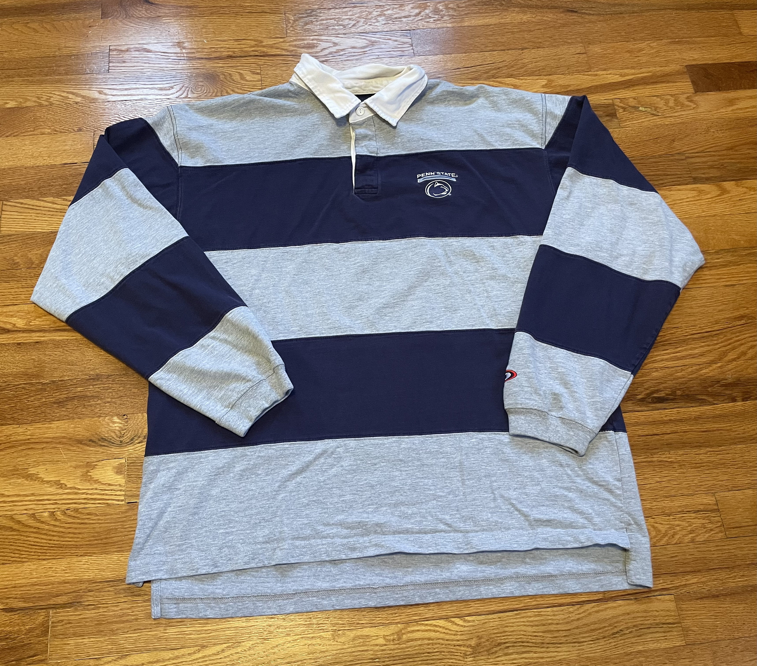 90s Penn State Nittany Lions Rugby Shirt Striped Rare College Football Ncaa  Pro Player Brand XL Grey Blue Throwback - Etsy