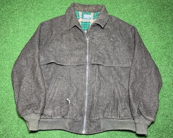 Vintage Neptune Garment Co. Men's Size 48 XL Black Bomber Jacket