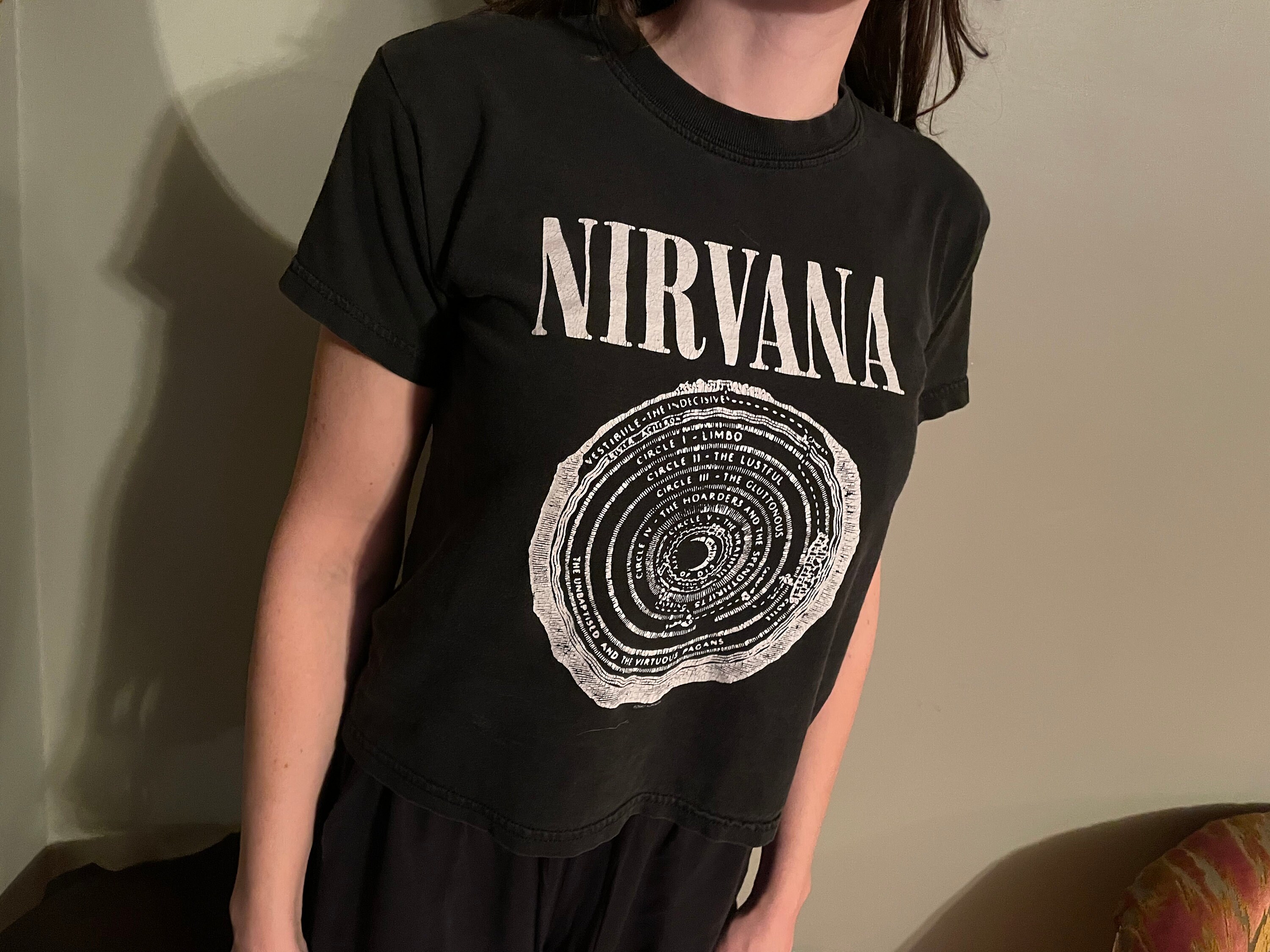 Buy Early 00s Nirvana Vestibule Vintage Black T-shirt 90s Band Tee ...