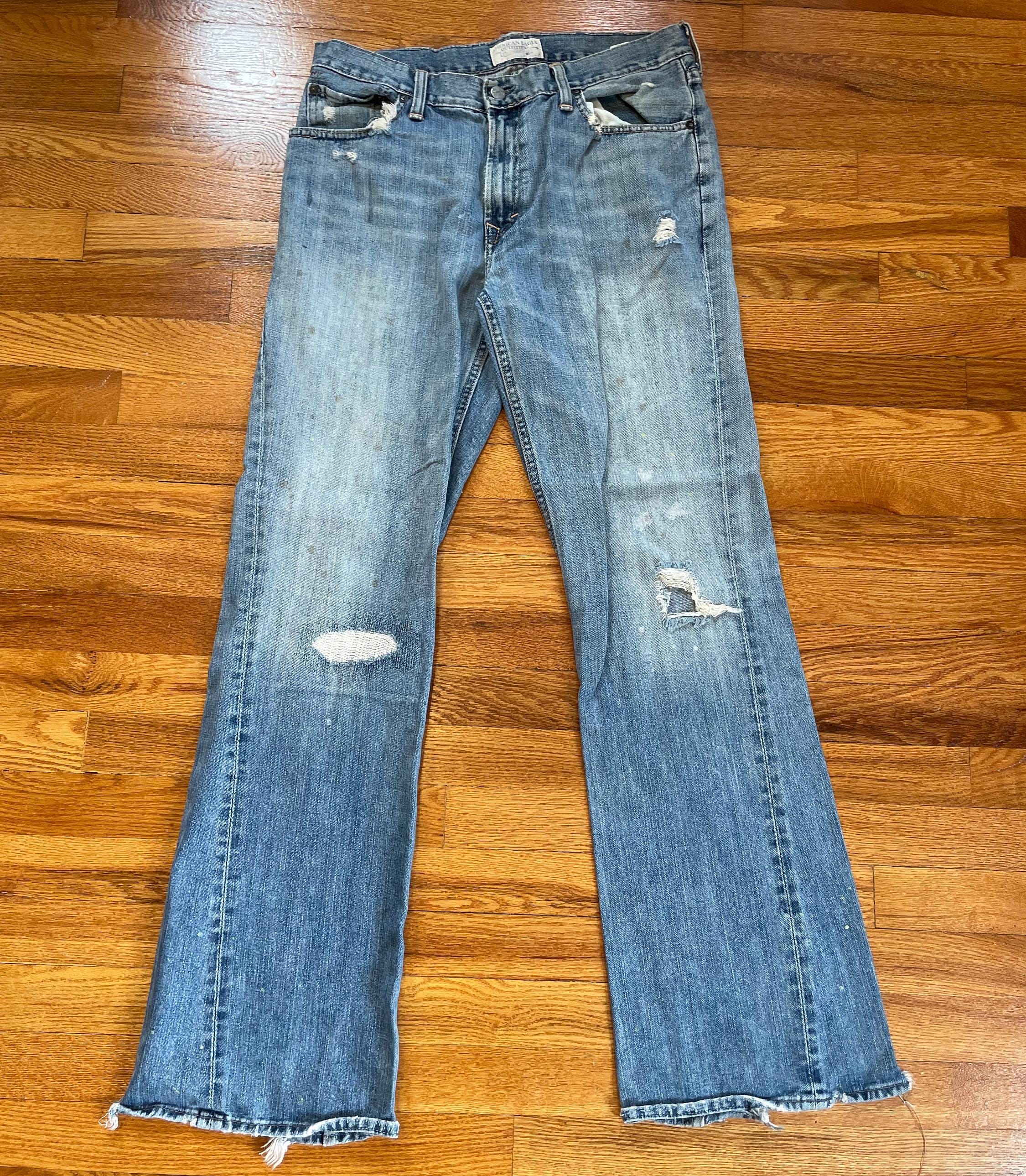 Y2K American Eagle Low Rise Boot Cut Jeans Flared Denim