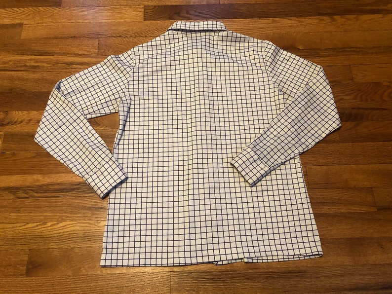 70s Sears Perma Prest vintage button up striped collar shirt original antique vtg rare fashion handsome suave checkered mall designer tee image 6