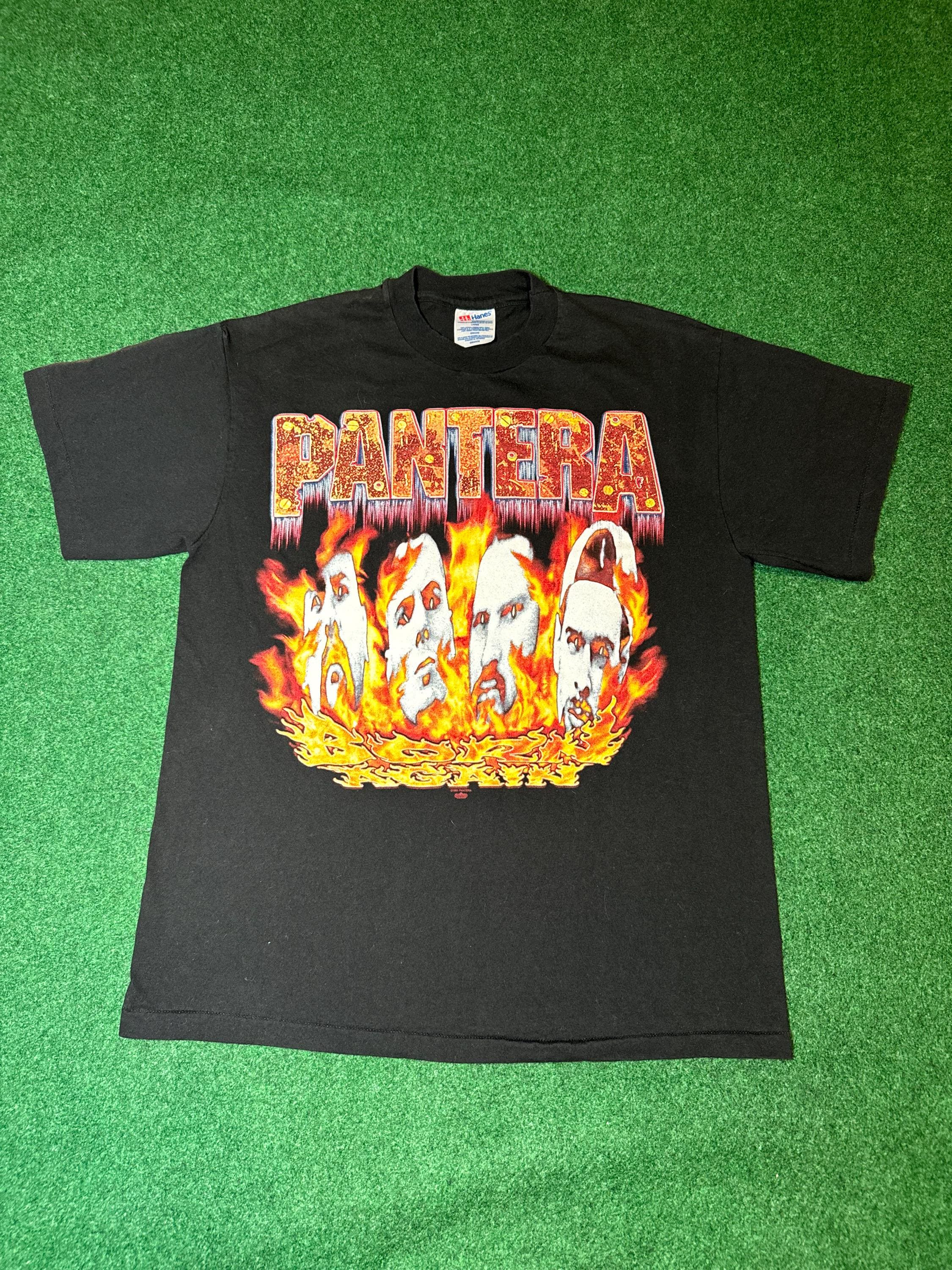 90s 1995 Pantera With Snake Eyes Vintage T-shirt Rare Graphic
