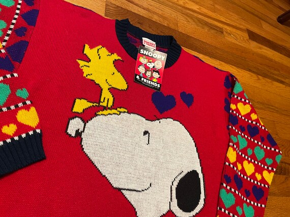 パーティを彩るご馳走や 80s/90s WOW Snoopy New DEADSTOCK Sweater Oversized Friends & トップス