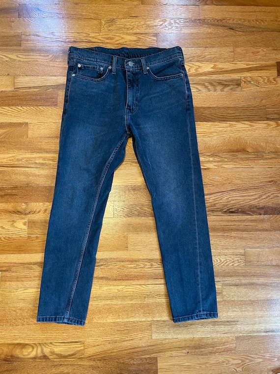 90s Faded black Levi’s jeans pants 510 skinny str… - image 1