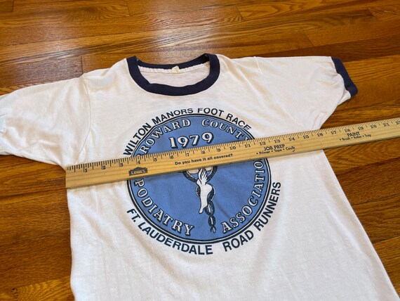 70s Marathon Racing ringer t-shirt paper thin mil… - image 6