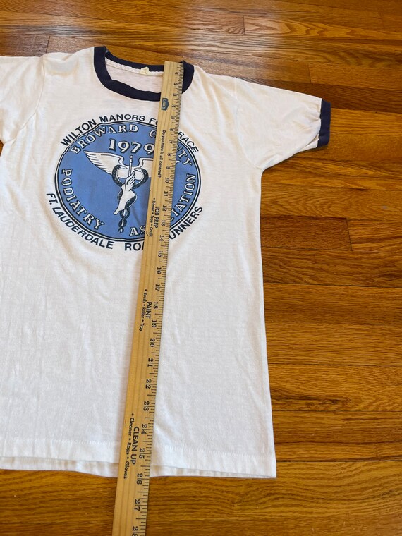 70s Marathon Racing ringer t-shirt paper thin mil… - image 7